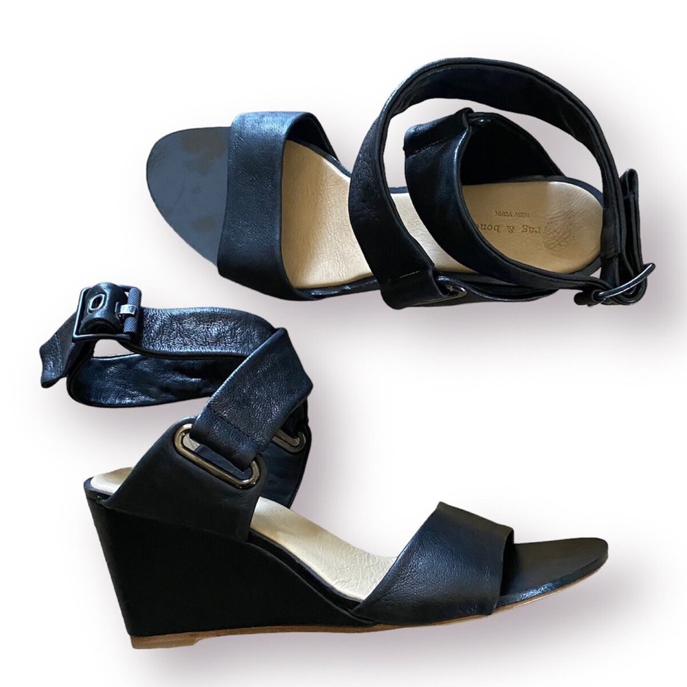 RAG & BONE DAMIEN WEDGE SANDAL size 37